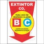 Extintor - co2 para uso de incêndio classe B e C - líquidos inflamáveis e Equipamentos elétricos